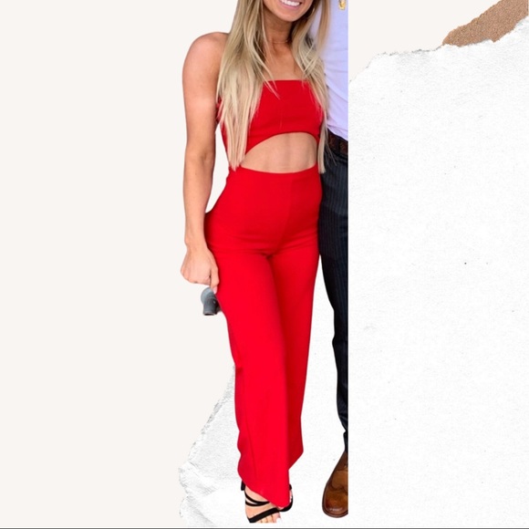 Red fashion nova jump suit - Picture 1 of 9